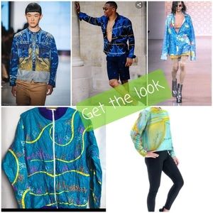 Vintage 90’s paper cycling jacket size L